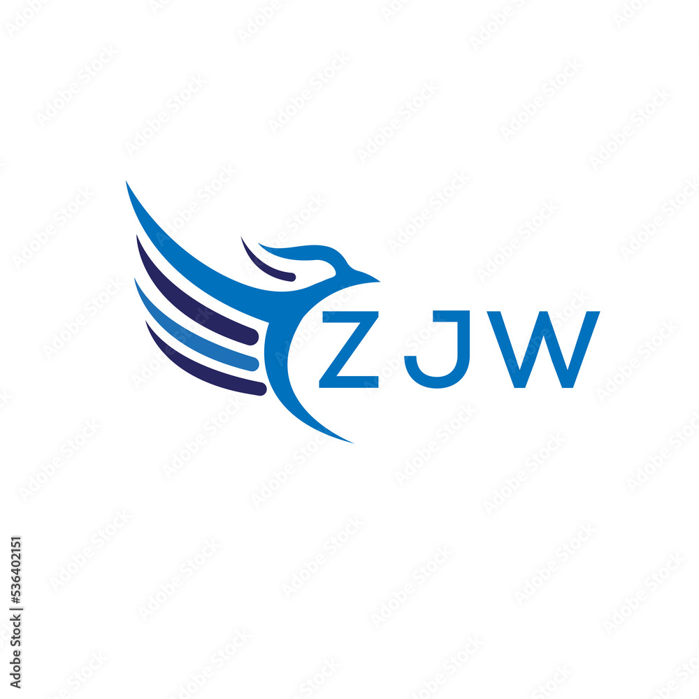 ZJW technology letter logo on white background.ZJW letter logo icon design for business and company. ZJW letter initial vector logo design.
