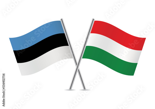 Estonia and Hungary crossed flags. Estonian and Hungarian flags on white background. Vector icon set. Vector illustration. Free Download Estonia and Hungary crossed flags. Estonian and Hungarian flags on white background. Vector icon set. Vector illustration. - GFXLoad