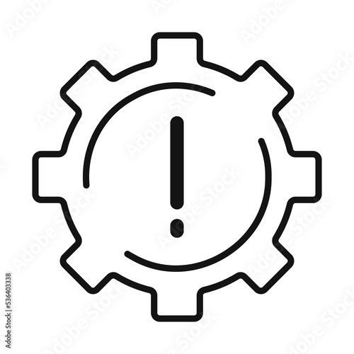 failure icon with broken operational process