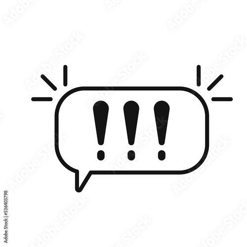 speech bubble like big mistake icon