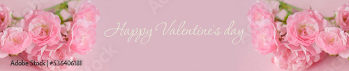 Banner Happy Valentine's Day. Valentine banner. Valentine. Valentine background.  Coopy space