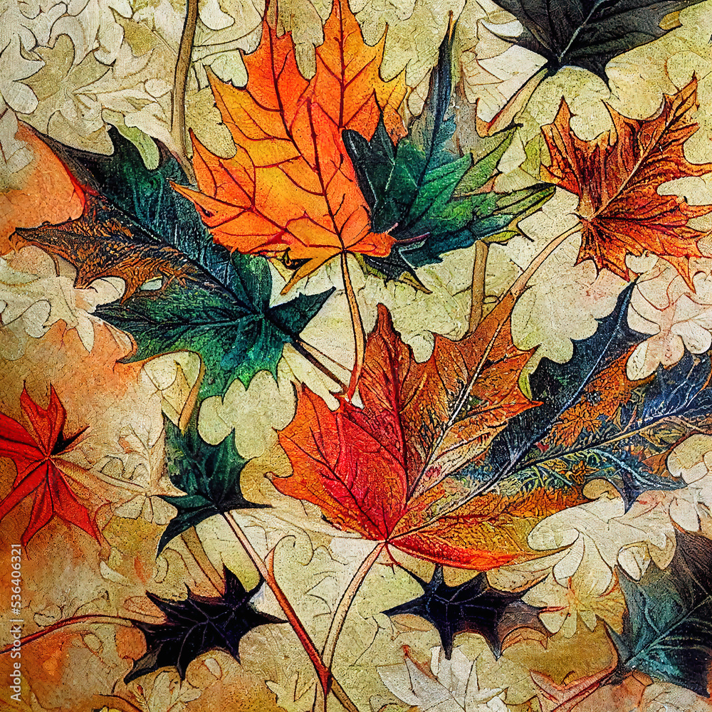 Fototapeta premium autumn leaves background 2