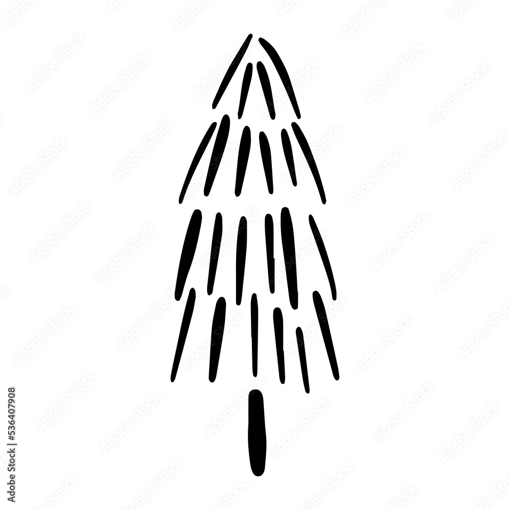 Vector Christmas tree outline icon. Vector Christmas tree outline icon.