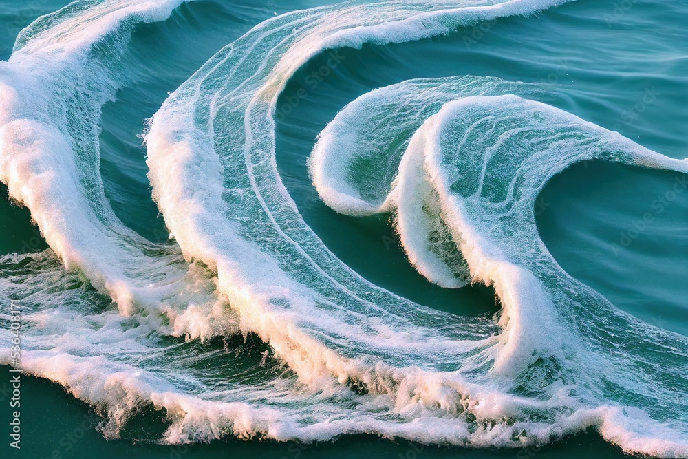 Naklejka premium Close up shot of beautiful ocean waves