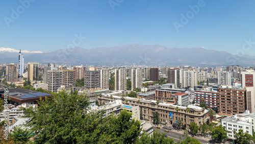 Santiago cityscape and Andes Mountain Range © Lorimar