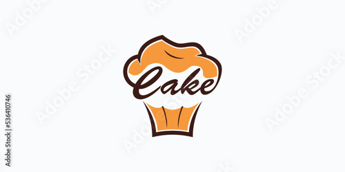 cake logo design vector with creative concept for your cake shop