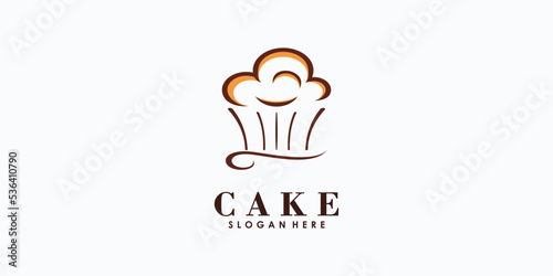 cake logo design vector with creative concept for your cake shop