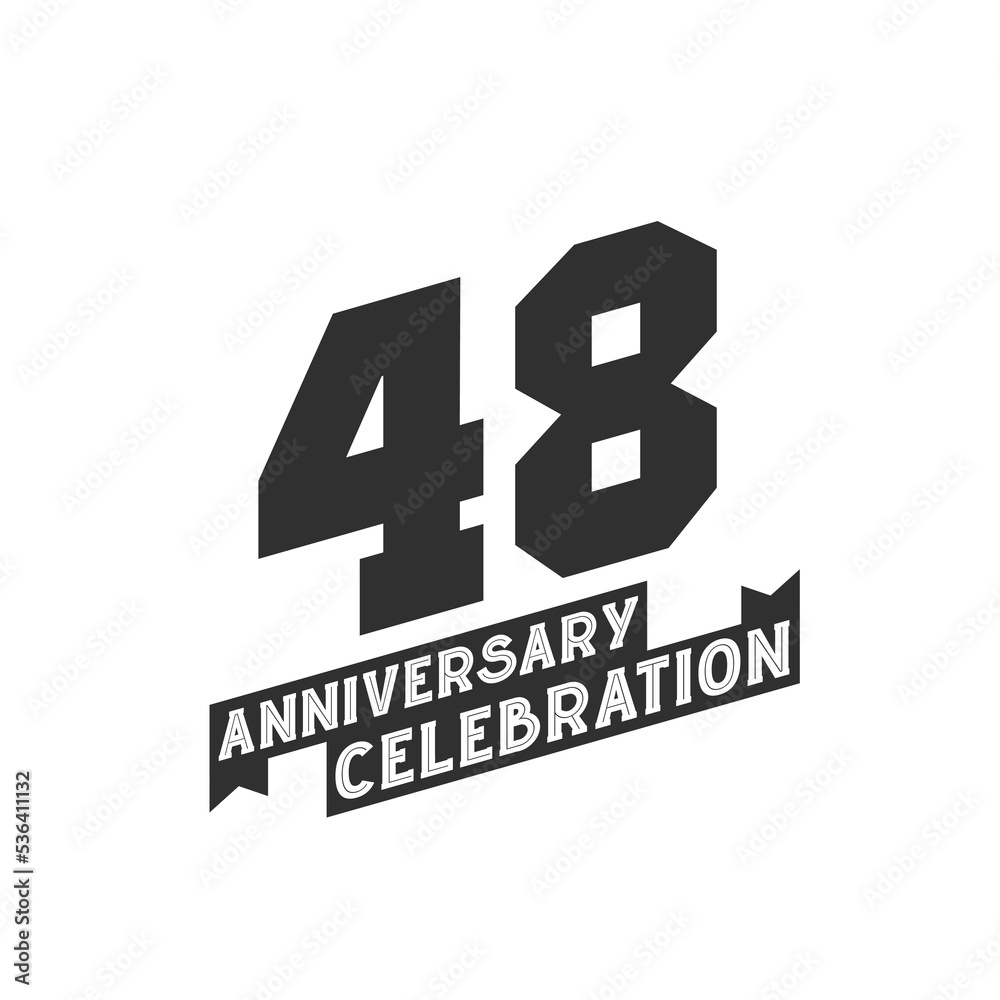 48 Anniversary Celebration greetings card, 48th years anniversary Stock