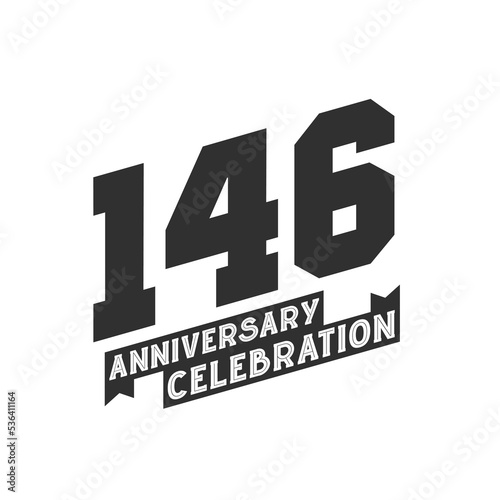 146 Anniversary Celebration greetings card, 146th years anniversary