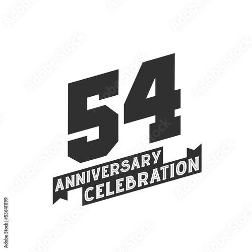 54 Anniversary Celebration greetings card, 54th years anniversary photo