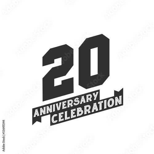 20 Anniversary Celebration greetings card, 20th years anniversary