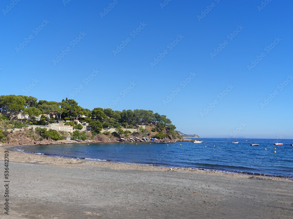 Cove and beach of Fabregas. Near Toulon, La Seyne-sur-Mer and Les Sablettes.