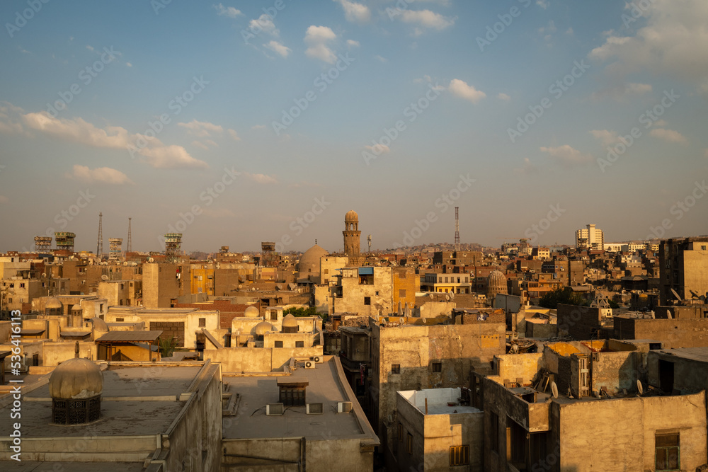 Cairo as Viewed from a Rooftop at Sunset