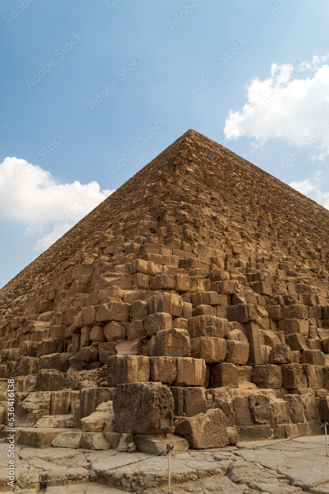 Inclined View of a Giza Pyramid