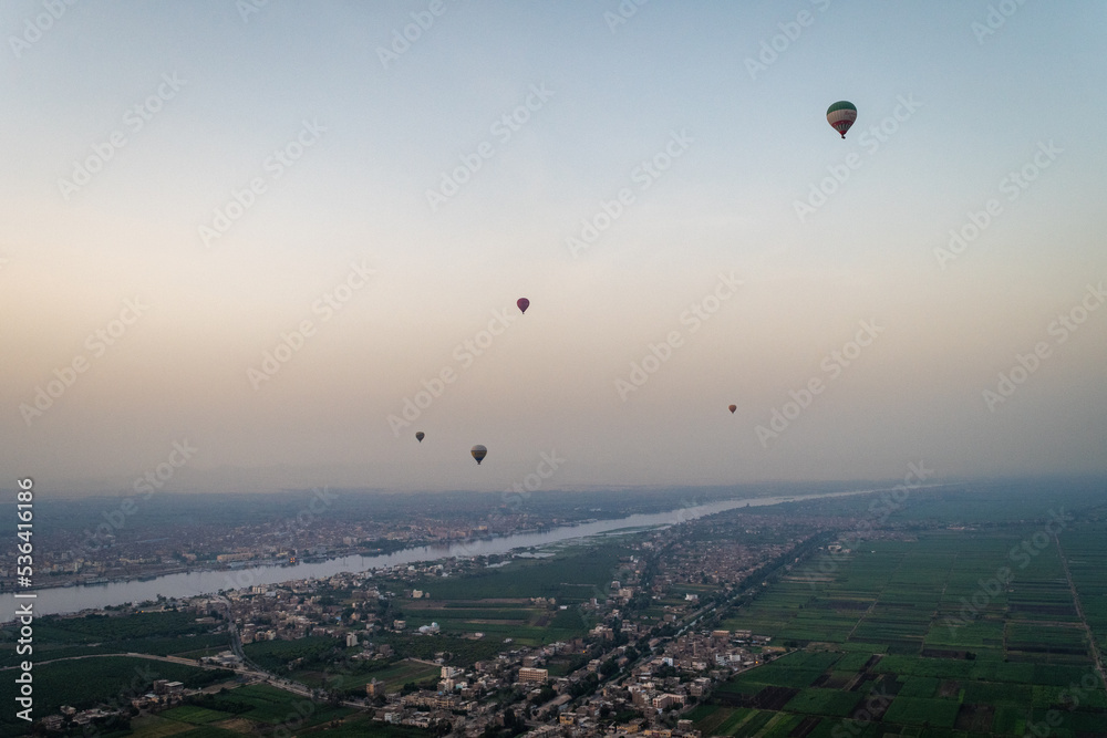 Obraz premium Hot Air Balloons Over Luxor, Egypt