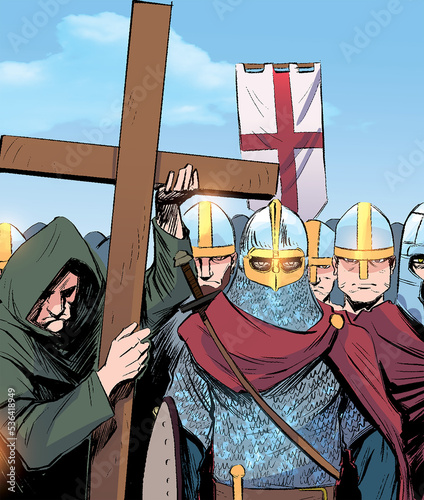 Slika na platnu crusade warriors - templars - holy cross