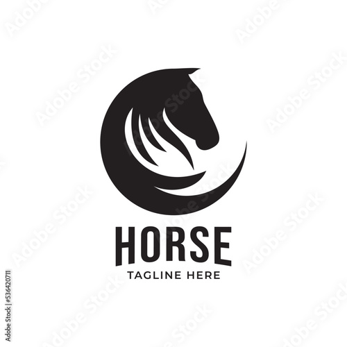 horse logo icon vector template.