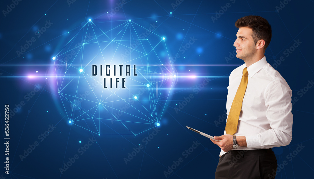 businessman thinking about security concept businessman thinking about security concept