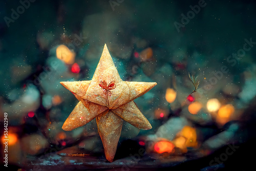 Christmas star as festive decoration