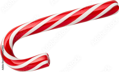 Peppermint Candy Cane isolated on transparent background