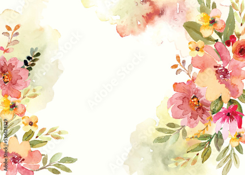 watercolor floral background vector design illustration © Pikisuperstar