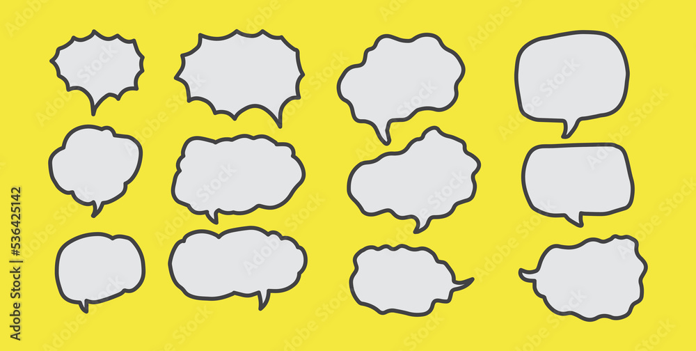 bubble speech chat set bubble speech chat set