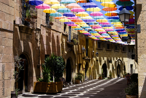 Barcelona - Umbrella Street in Poble Espanyol photo