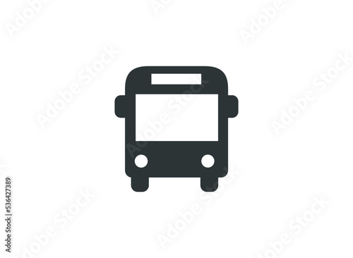 Black and white autobus icon.