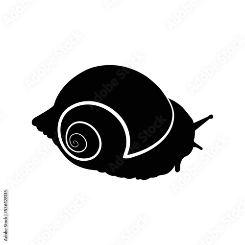 Wildlife mammal snail shell icon | Black Vector illustration |