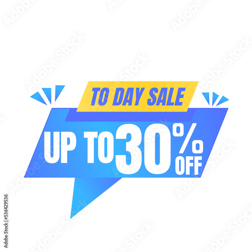 30% off sale balloon. Blue and yellow vector illustration . sale label design, Thirty  © VECTOR _GOMES