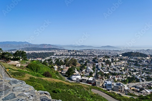 City of San Francisco, from Twin Peaks. California, USA.