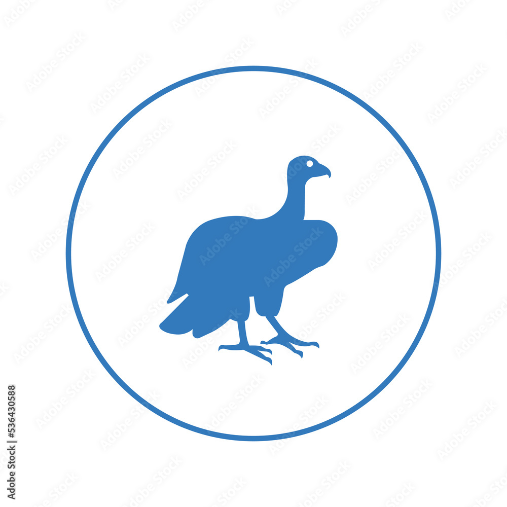 Fototapeta premium Wildlife mammal bird vulture icon | Circle version icon |