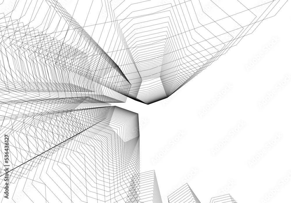 Abstract architectural shape 3d illustration Abstract architectural shape 3d illustration