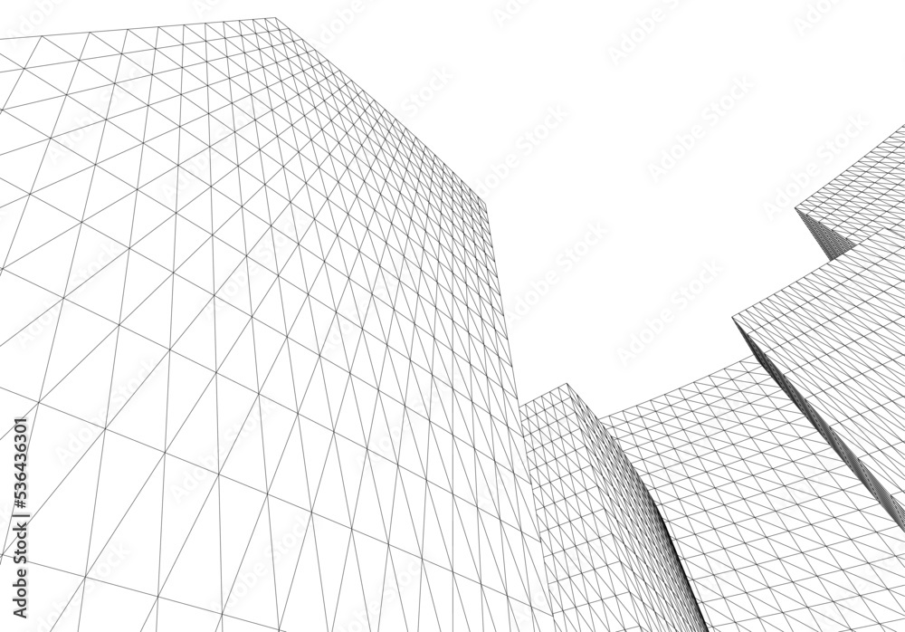 Abstract architectural shape 3d illustration Abstract architectural shape 3d illustration