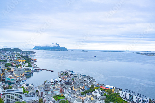 Wonderful View from Moutnian in Ålesund, Norway photo