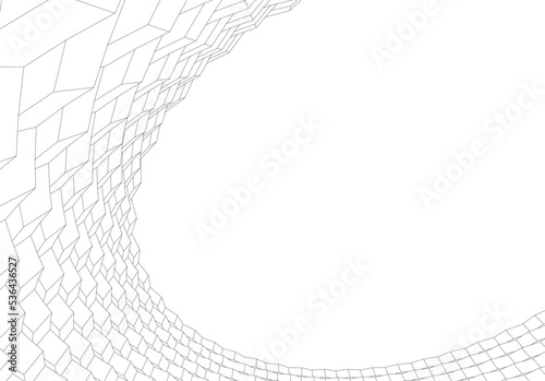 Abstract architectural shape 3d illustration