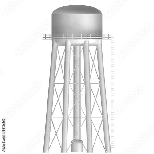 3d rendering illustration of a water tower