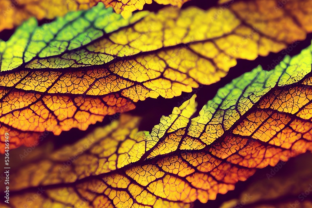 Obraz premium Fall Tree Leaves Autumn Color Seamless Texture Pattern Tiled Repeatable Tessellation Background Image