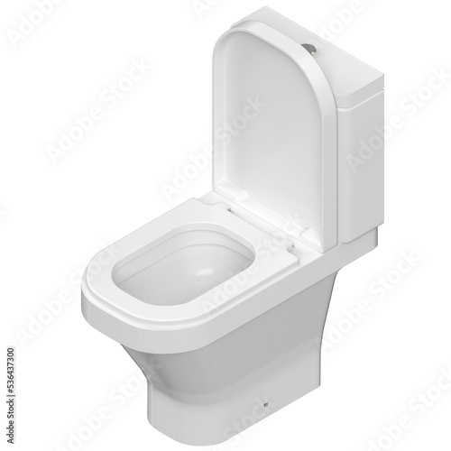 3d rendering illustration of a water closet