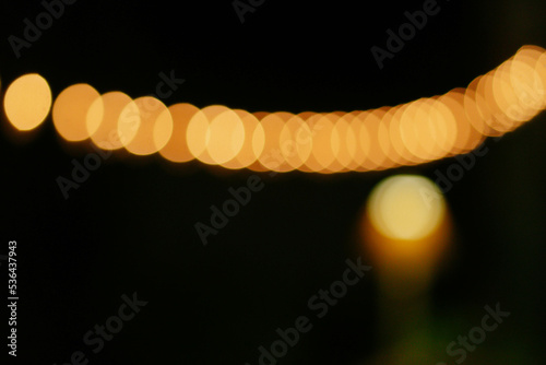 bokeh lights on dark background in the night