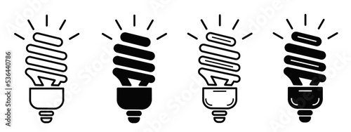 full outline light bulb icon set and colorful version and filled vector sign. Lamp concept, l idea, stock vector symbol