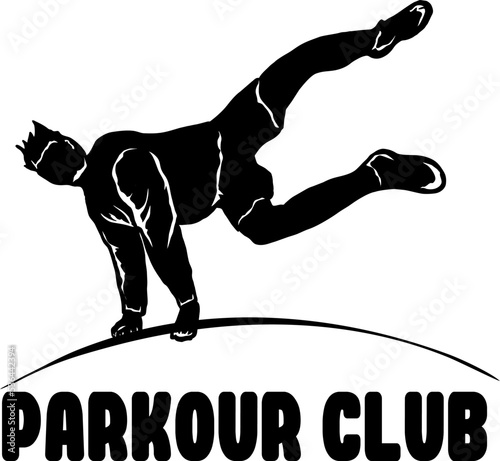 Parkour and Tricking logo vector illustration, really good for club icon