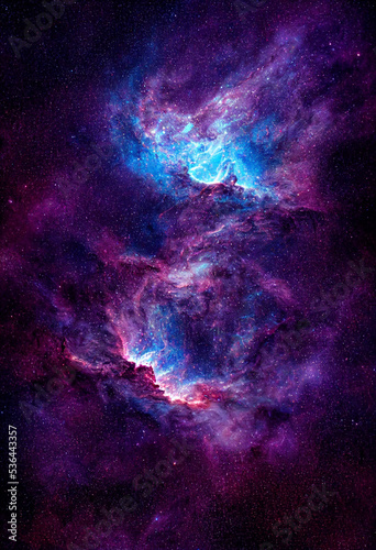 Fototapeta Naklejka Na Ścianę i Meble -  Deep space illustration of galaxy