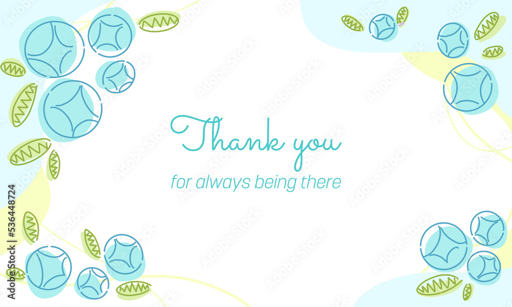 Flower Frame Background - Thank you card