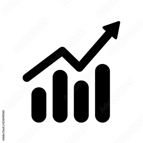 Icono de barra de estadísticas de analíticas de negocio. Ventas, ganancias, finanzas, análisis. Ilustración vectorial