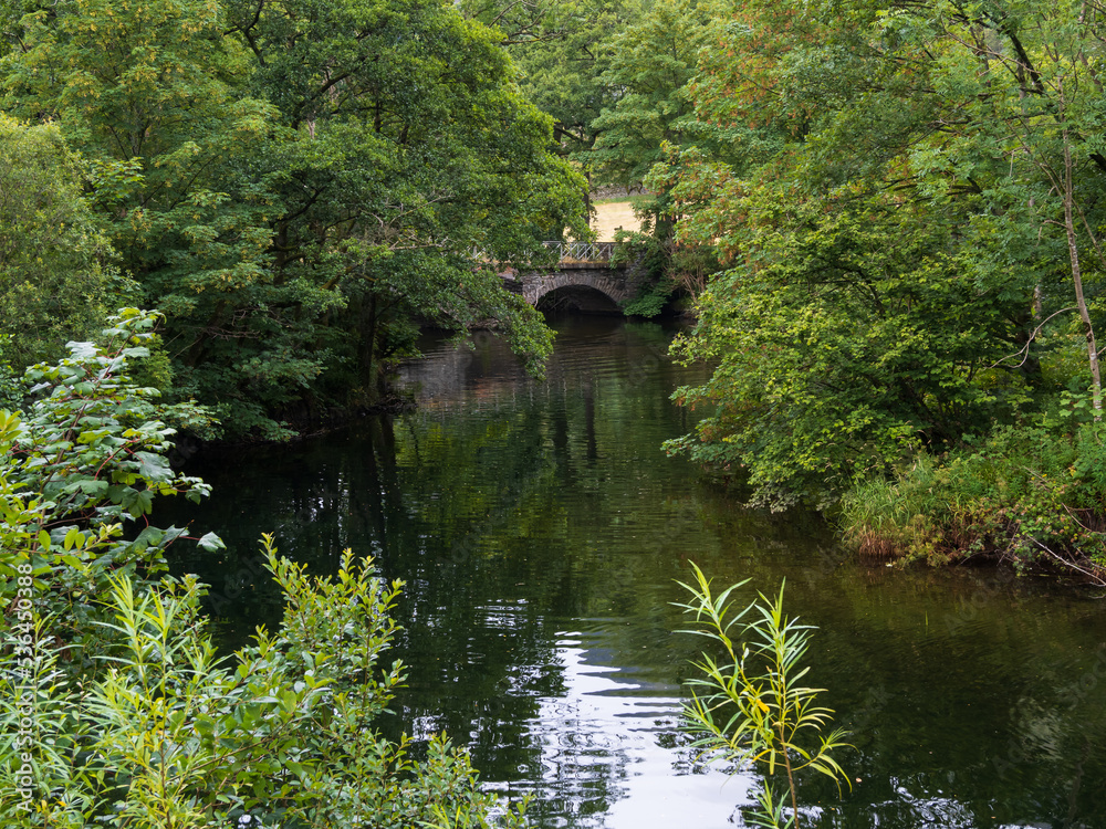 Lkae District river with bridge Lkae District river with bridge