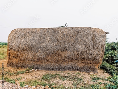 A haystack in the countryside