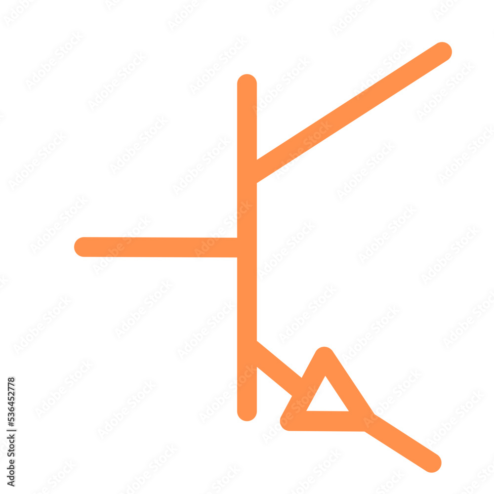 Obraz premium transistor symbol outline icon
