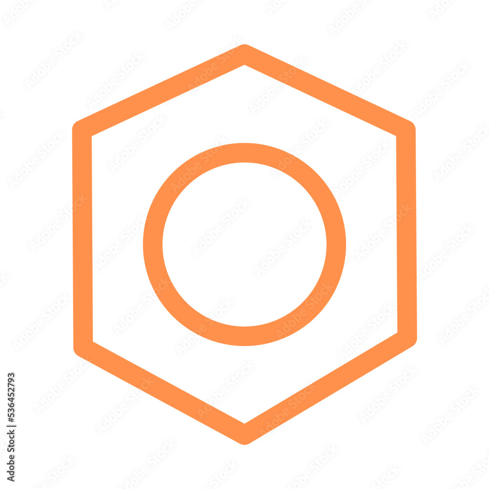 nut bolt repair screw outline icon
