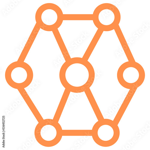 social deep learning outline icon